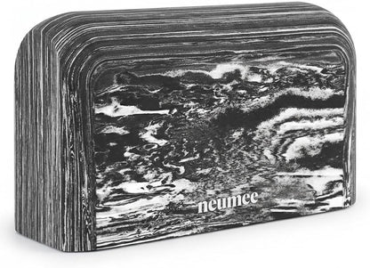 Yoga Block, EVA Foam Yoga Brick with Arc Shape & Non-Slip Grip, Lightweight Portable Yoga Block for Women Men, Ink Painting Design, Yoga Accessories for Poses, Pilates, Meditation, Balance & Stretching