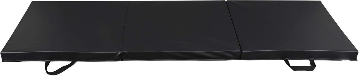 Tri-Foldable Gymnastics Tumbling Thick Mats with Carrying Handles for Home Exercise, Gym, Stretching, Core Workouts, Yoga, 6X2X2