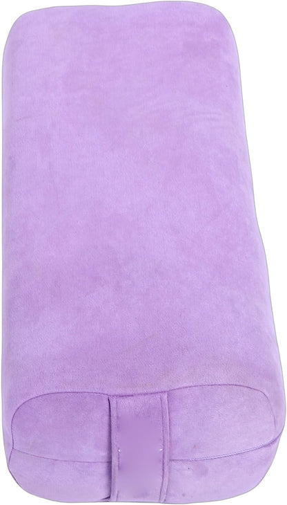 Meditation Cushion, Triple Layer Sponge Core Yoga Bolster Pillow, Restorative Yoga Pillow with Suede Cover Easy Carry Handle Machine Washable for Home Studio Relaxation (Purple)
