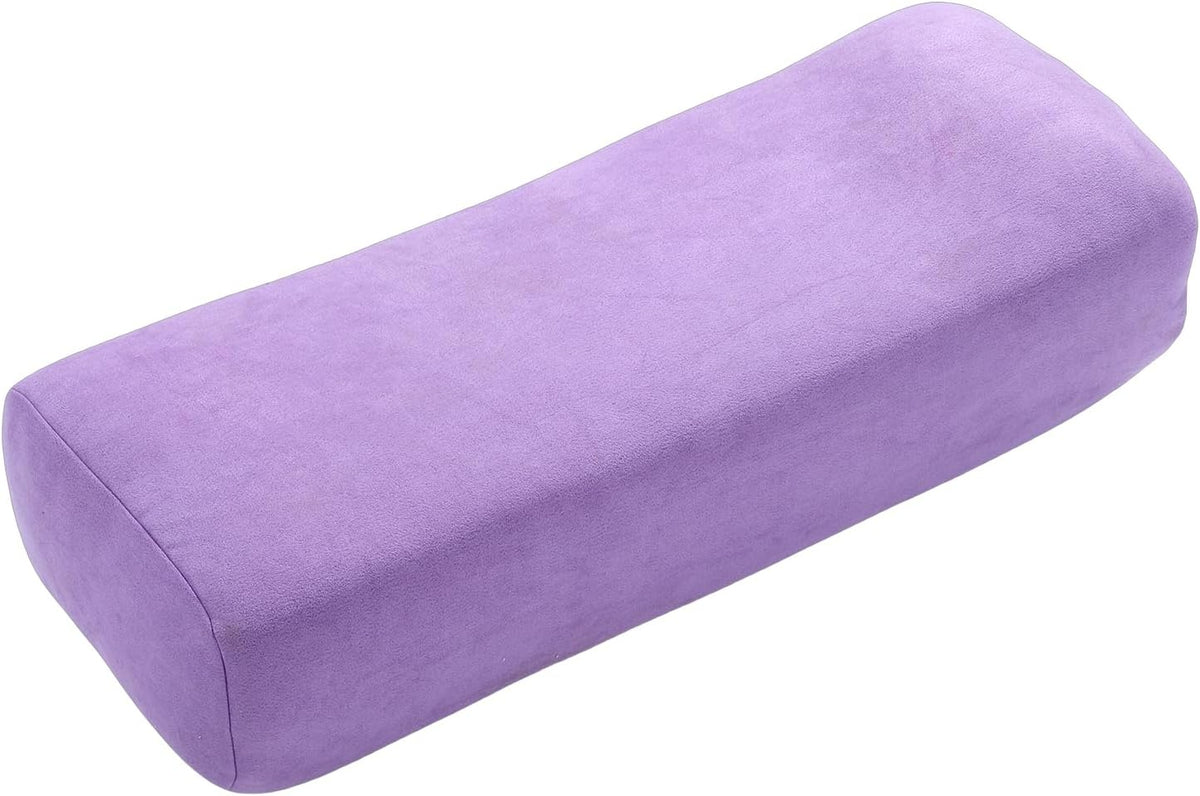 Meditation Cushion, Triple Layer Sponge Core Yoga Bolster Pillow, Restorative Yoga Pillow with Suede Cover Easy Carry Handle Machine Washable for Home Studio Relaxation (Purple)