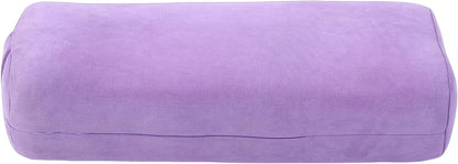 Meditation Cushion, Triple Layer Sponge Core Yoga Bolster Pillow, Restorative Yoga Pillow with Suede Cover Easy Carry Handle Machine Washable for Home Studio Relaxation (Purple)