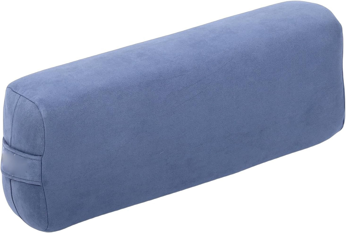 Meditation Cushion, Triple Layer Sponge Core Yoga Bolster Pillow, Restorative Yoga Pillow with Suede Cover Easy Carry Handle Machine Washable for Home Studio Relaxation (Purple)