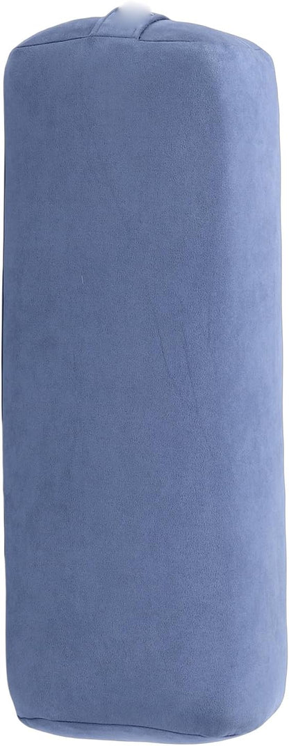 Meditation Cushion, Triple Layer Sponge Core Yoga Bolster Pillow, Restorative Yoga Pillow with Suede Cover Easy Carry Handle Machine Washable for Home Studio Relaxation (Purple)