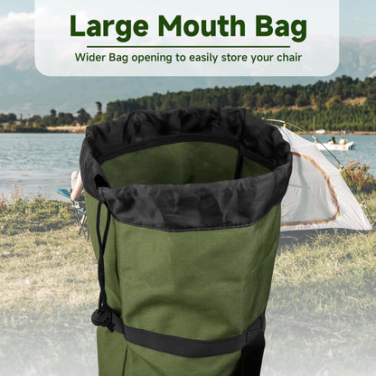 Foldable Camp Chair Replacement Bag Carrying Bag Large Mouth Bag with Shoulder Strap for Outdoor Camping, Heavy Duty Large Storage Folding Chair Bag 48 inches (Chair is not Included)