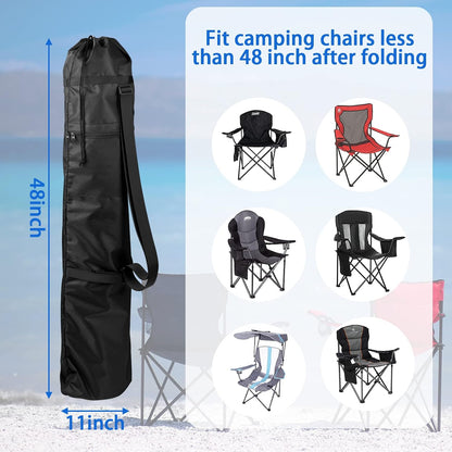 Foldable Camp Chair Replacement Bag Carrying Bag Large Mouth Bag with Shoulder Strap for Outdoor Camping, Heavy Duty Large Storage Folding Chair Bag 48 inches (Chair is not Included)