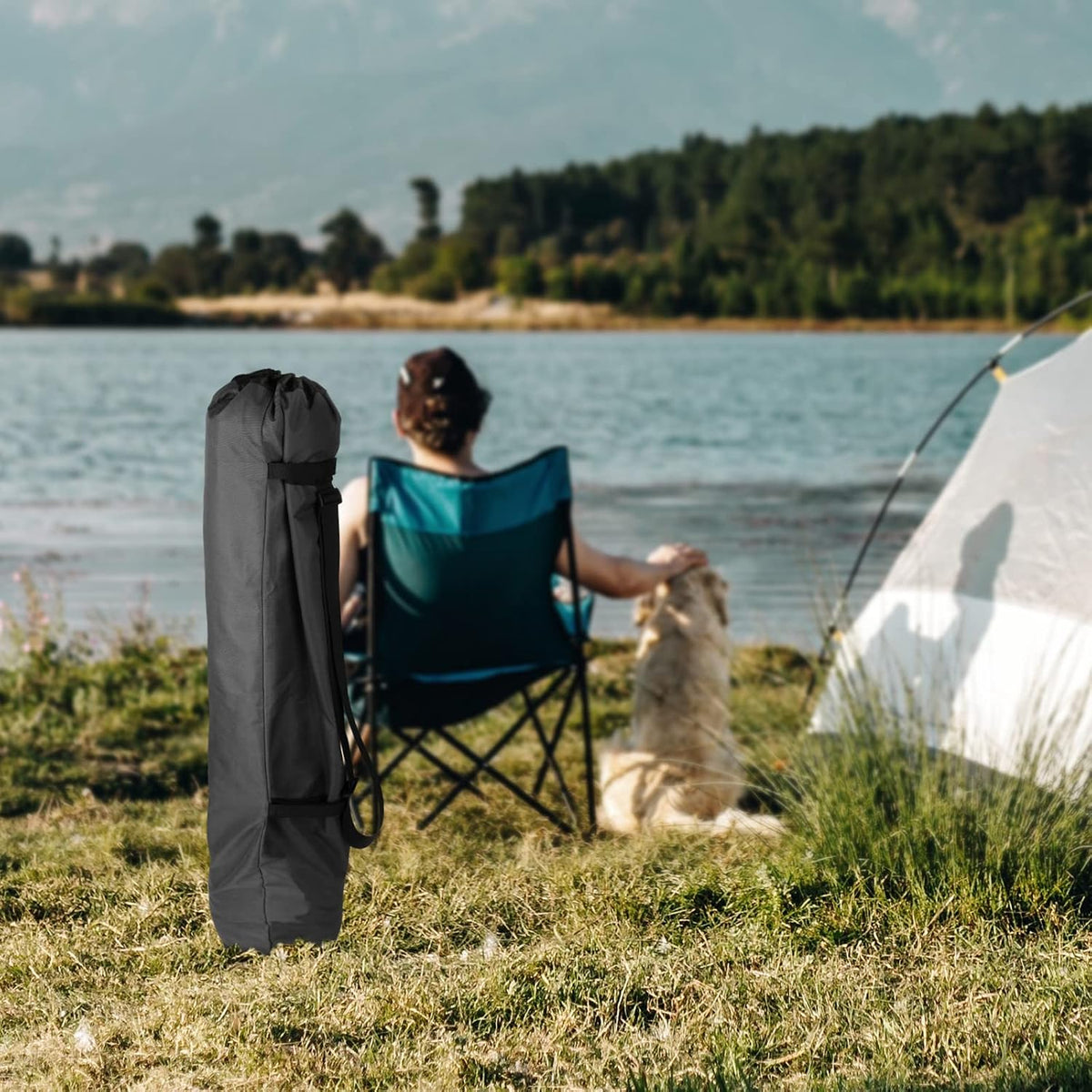 Foldable Camp Chair Replacement Bag Carrying Bag Large Mouth Bag with Shoulder Strap for Outdoor Camping, Heavy Duty Large Storage Folding Chair Bag 48 inches (Chair is not Included)