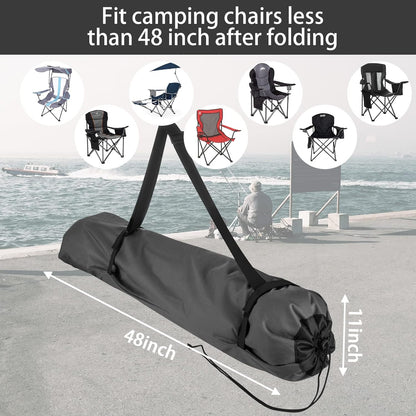 Foldable Camp Chair Replacement Bag Carrying Bag Large Mouth Bag with Shoulder Strap for Outdoor Camping, Heavy Duty Large Storage Folding Chair Bag 48 inches (Chair is not Included)