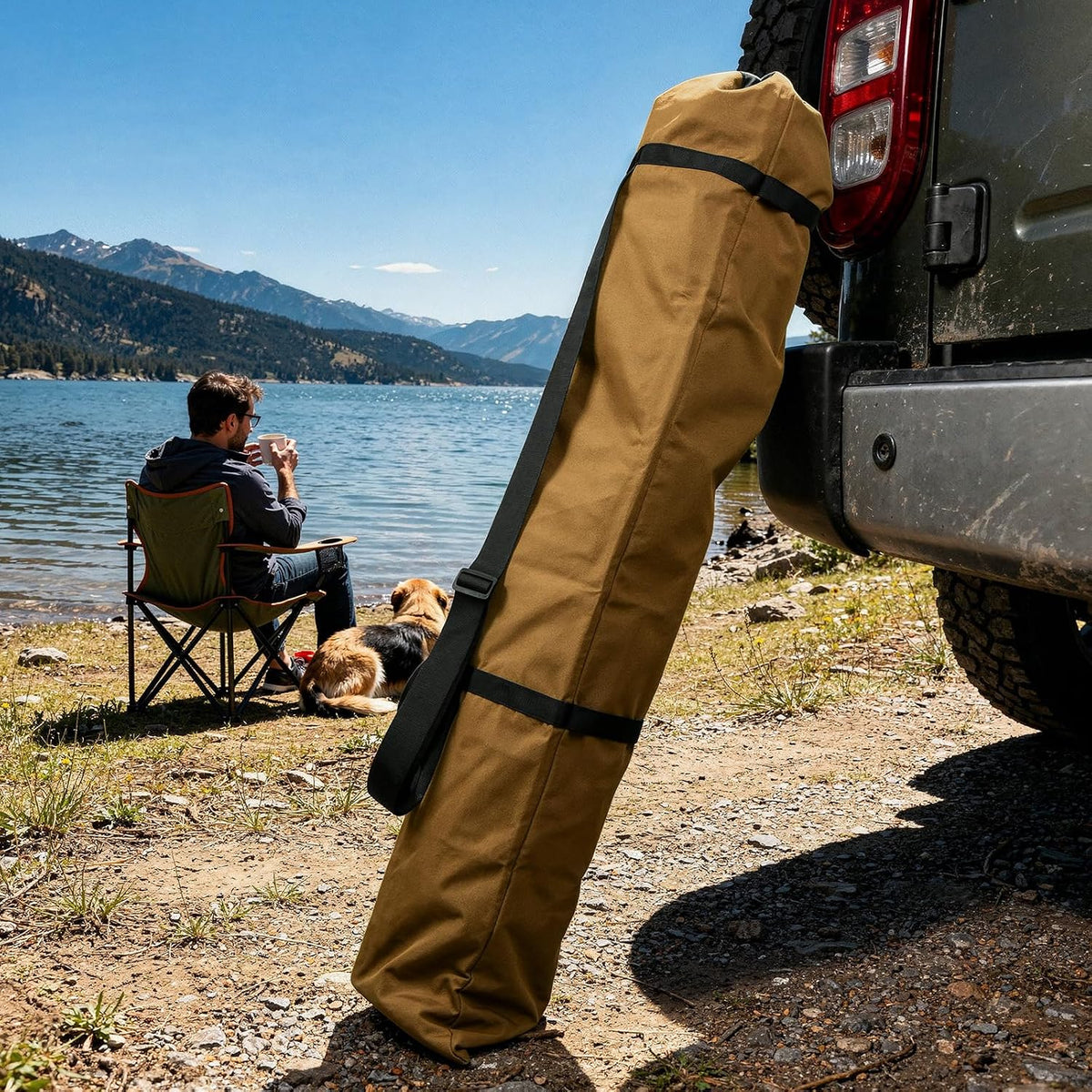 Foldable Camp Chair Replacement Bag Carrying Bag Large Mouth Bag with Shoulder Strap for Outdoor Camping, Heavy Duty Large Storage Folding Chair Bag 48 inches (Chair is not Included)