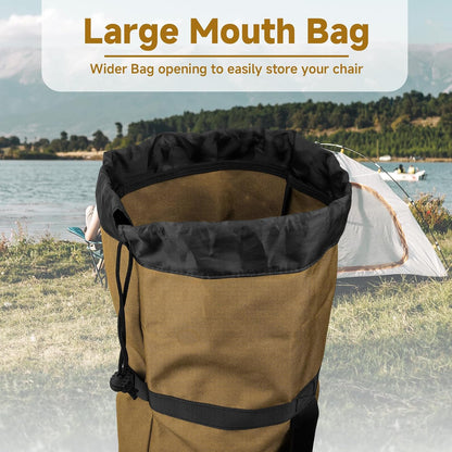 Foldable Camp Chair Replacement Bag Carrying Bag Large Mouth Bag with Shoulder Strap for Outdoor Camping, Heavy Duty Large Storage Folding Chair Bag 48 inches (Chair is not Included)