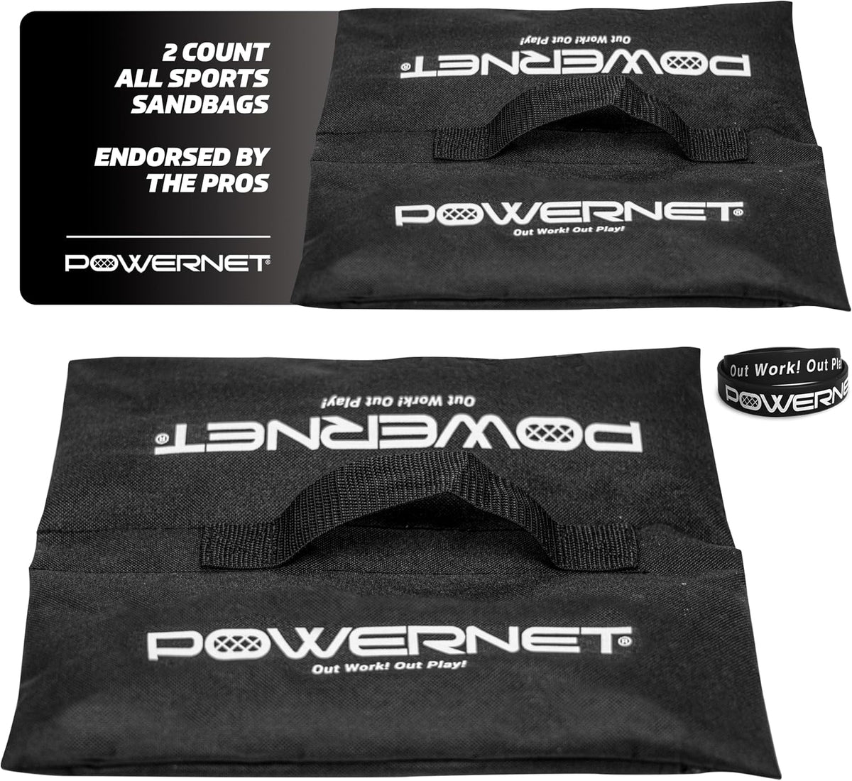 All Sport Sandbags, Portable Soccer Goal Stability Sand Bags, Extra Weight for Football, Softball or Baseball Net, Fill Heavy Duty Bags with Sand or Weighted Balls
