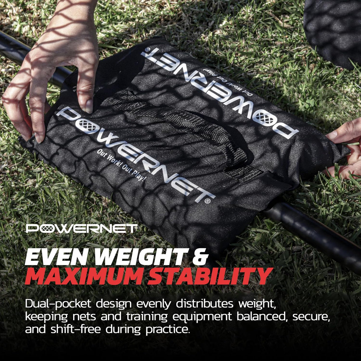 All Sport Sandbags, Portable Soccer Goal Stability Sand Bags, Extra Weight for Football, Softball or Baseball Net, Fill Heavy Duty Bags with Sand or Weighted Balls