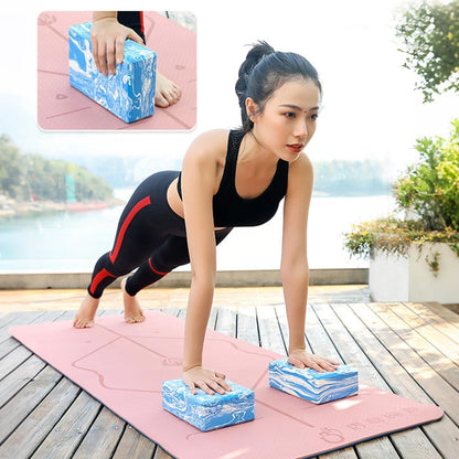 4 Pcs Yoga Blocks High Density EVA Yoga Brick Foam Blocks to Improve Strength, Flexibility and Balance, Non-Slip Surface for Yoga Pilates Meditation