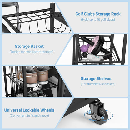 Home Gym Storage Rack for Dumbbells, Kettlebells and Yoga Mats