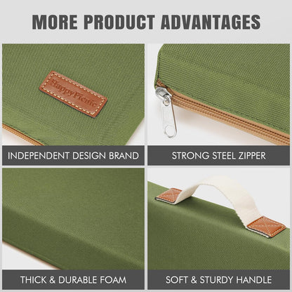 HappyPicnic Extra Thick Kneeling Pad, 1 Pack, Green, 17.5 x 11 x 2in