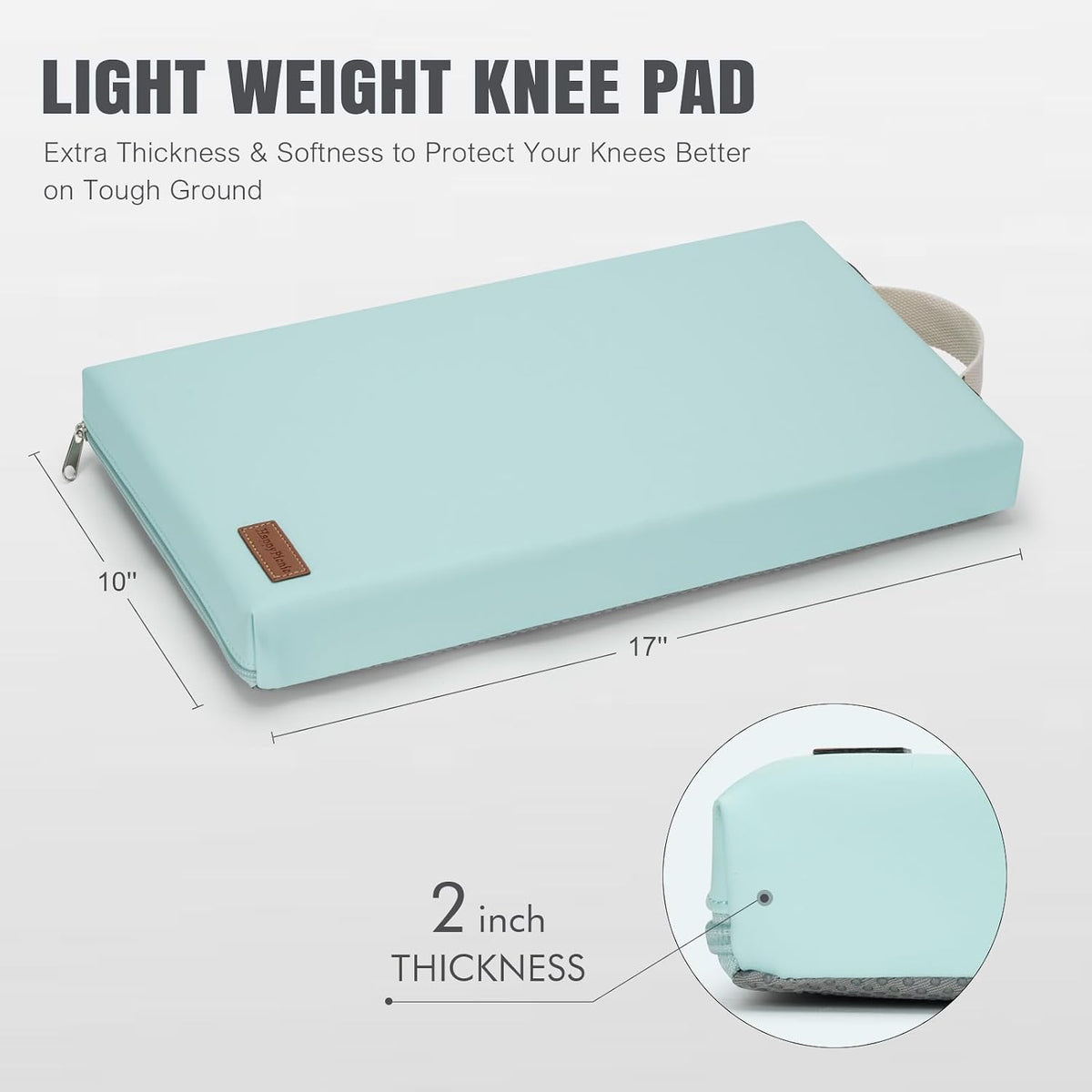 HappyPicnic Extra Thick Kneeling Pad, 1 Pack, Green, 17.5 x 11 x 2in