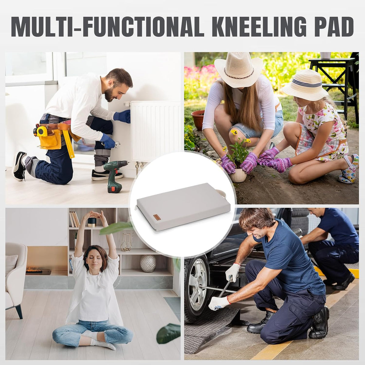 HappyPicnic Extra Thick Kneeling Pad, 1 Pack, Green, 17.5 x 11 x 2in