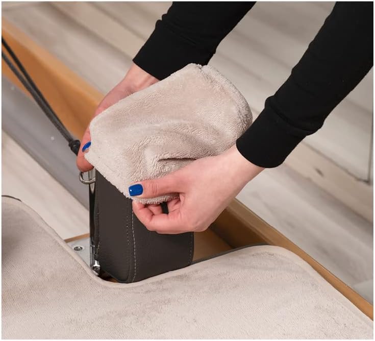 Pilates Reformer Non-Slip Mat Towel (Included 2 Pcs Shoulder Block Covers) (NAVY BLUE)
