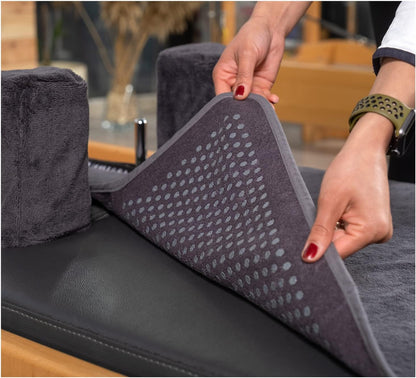 Pilates Reformer Non-Slip Mat Towel (Included 2 Pcs Shoulder Block Covers) (NAVY BLUE)