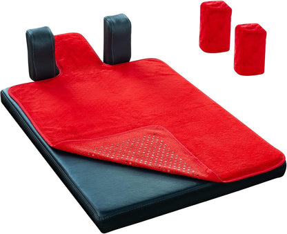 Pilates Reformer Non-Slip Mat Towel (Included 2 Pcs Shoulder Block Covers) (NAVY BLUE)