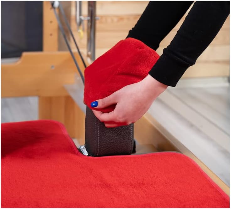 Pilates Reformer Non-Slip Mat Towel (Included 2 Pcs Shoulder Block Covers) (NAVY BLUE)