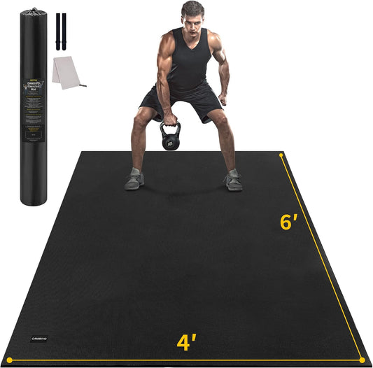 8'x6'/7'x5'/6'x4' Large Exercise Mat Workout Mat for Home Gym, 7mm