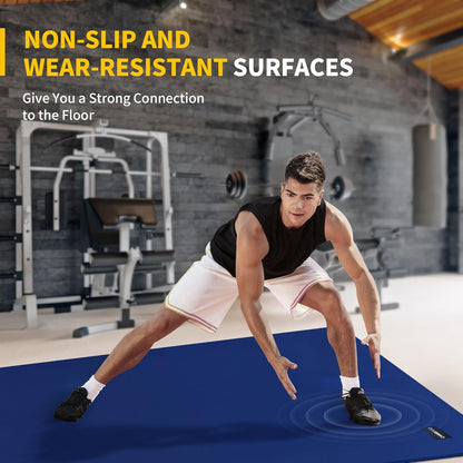 8'x6'/7'x5'/6'x4' Large Exercise Mat Workout Mat for Home Gym, 7mm