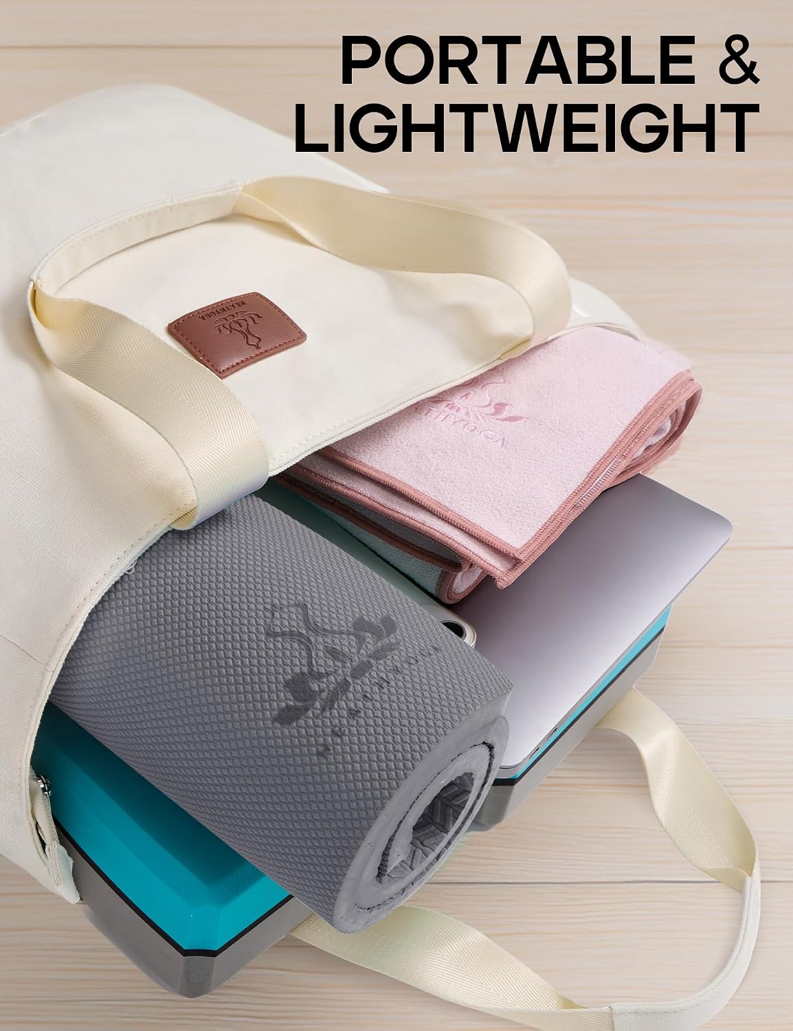 Yoga Knee Pads Cushion Non-Slip Yoga Mat Thick Yoga Accessories for Women Workout Pilates Kneeling Pads for Working out Exercise 26"x10"x0.5"