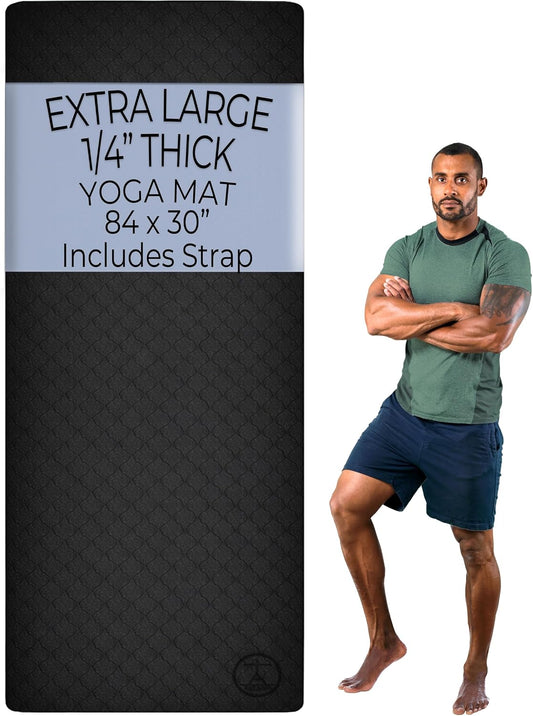 Extra Large Yoga Mat XL, Wide and Long, Extra Thick Non Slip Exercise Mat