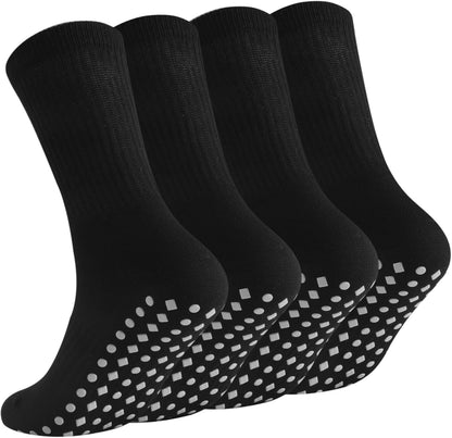 Non Slip Grip Socks for Men Women Crew Grippy Socks for Hospital Elderly