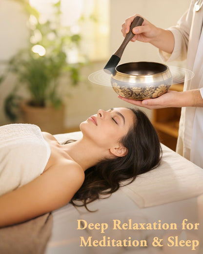 Relaehih Tibetan Singing Bowls, Meditation Chakra Sound Bowl Set