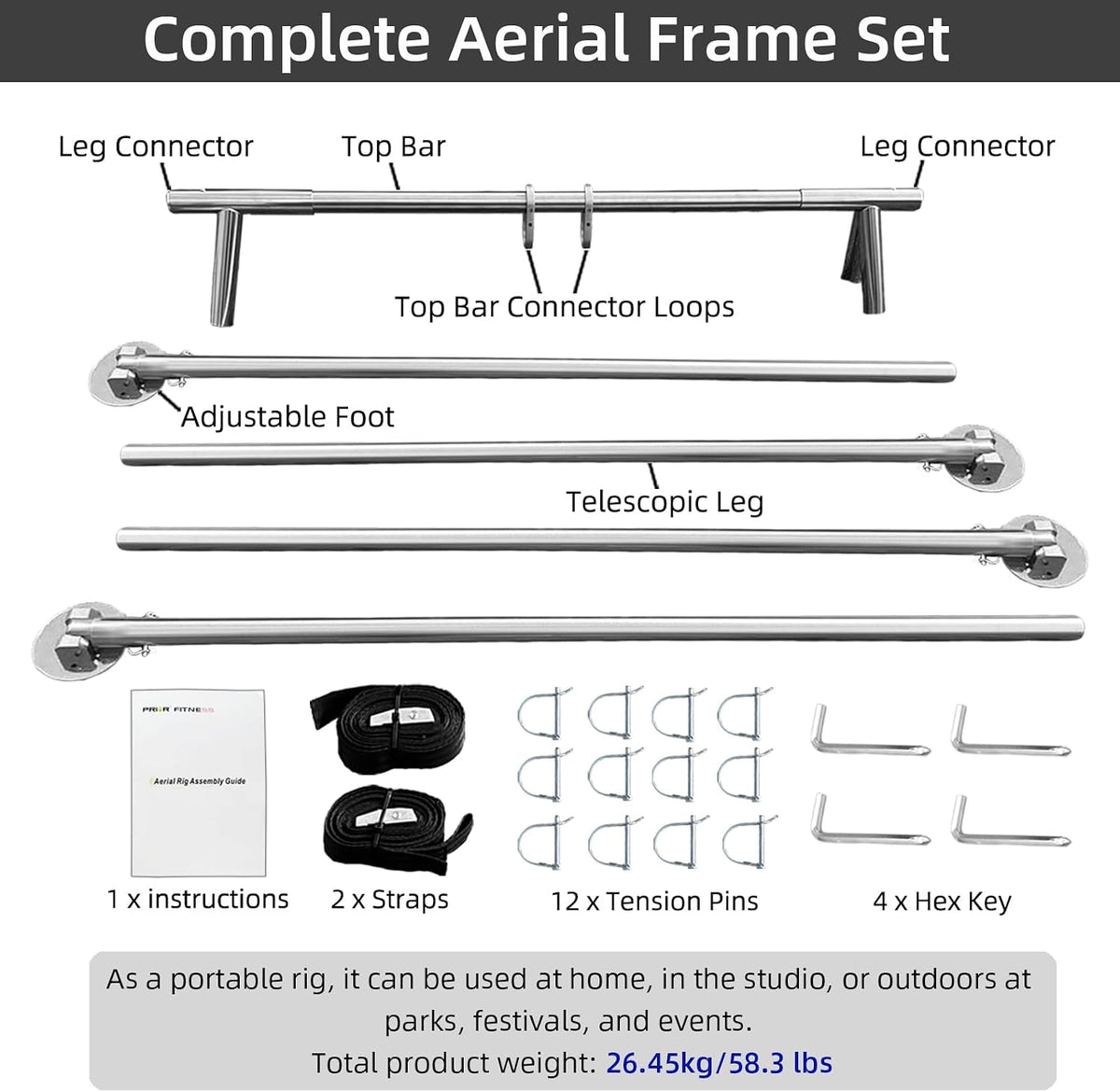 Aerial A-Frame Rig，CE & SGS Certified, Height Ajustable Stand