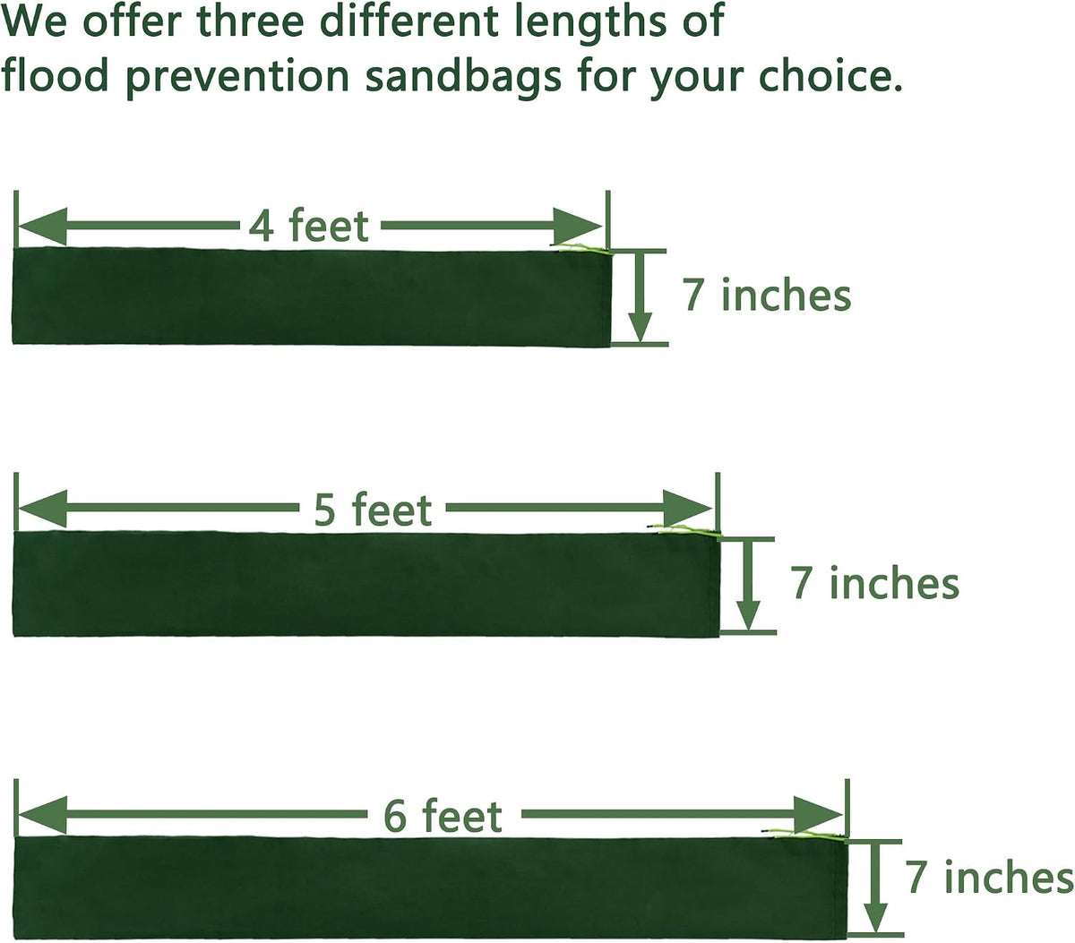 Flood Prevention Sandbags, Reusable Flood Water Barrier, Suitable for Indoor and Outdoor, etc. to Control Flooding in Rainy Season (4 feet 7 inches (Pack of 4))