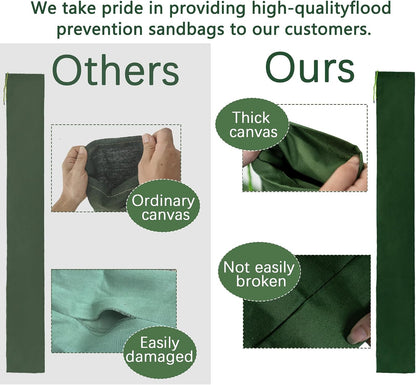 Flood Prevention Sandbags, Reusable Flood Water Barrier, Suitable for Indoor and Outdoor, etc. to Control Flooding in Rainy Season (4 feet 7 inches (Pack of 4))