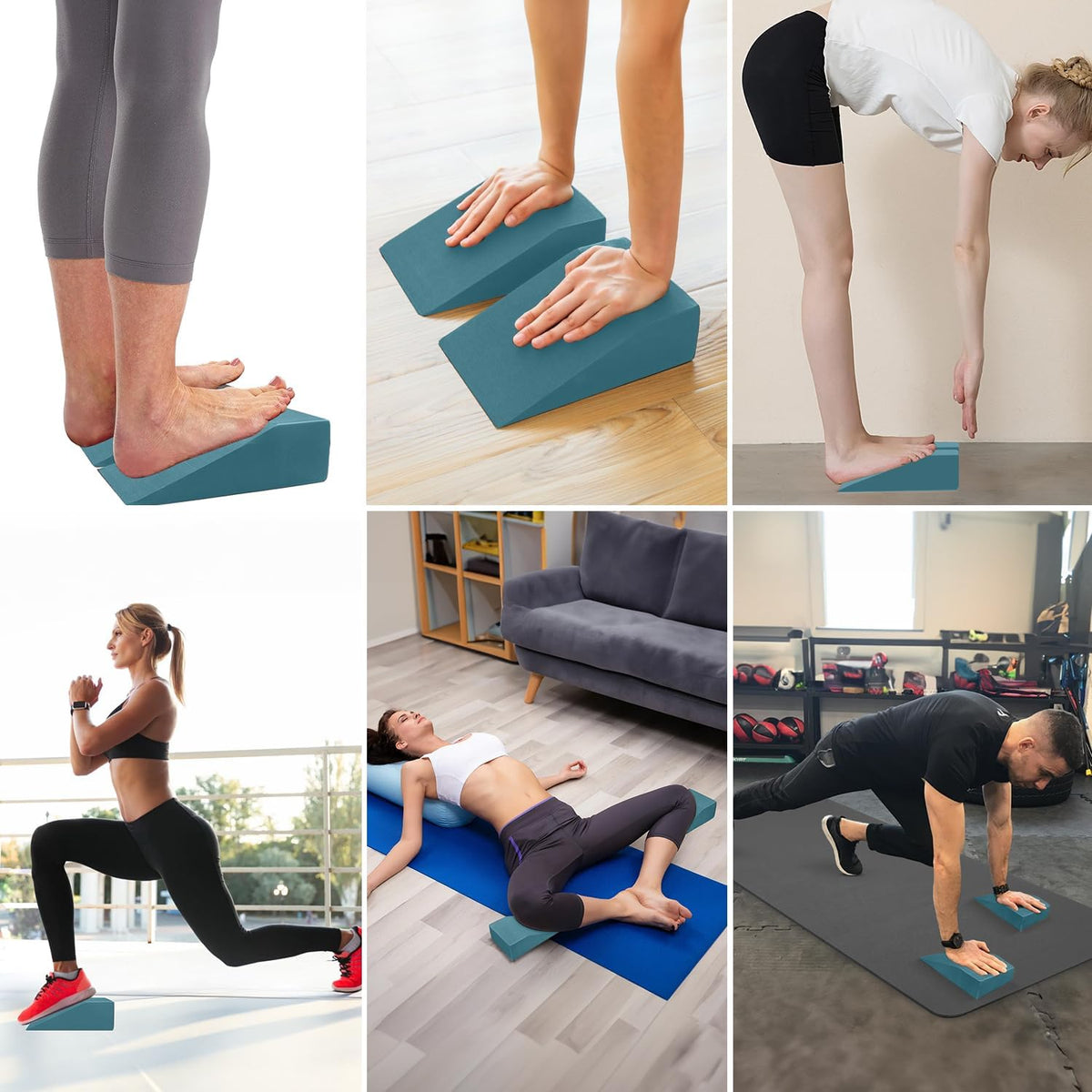 2 Pack Squat Wedge Blocks, Foot and Wrist Yoga Wedges