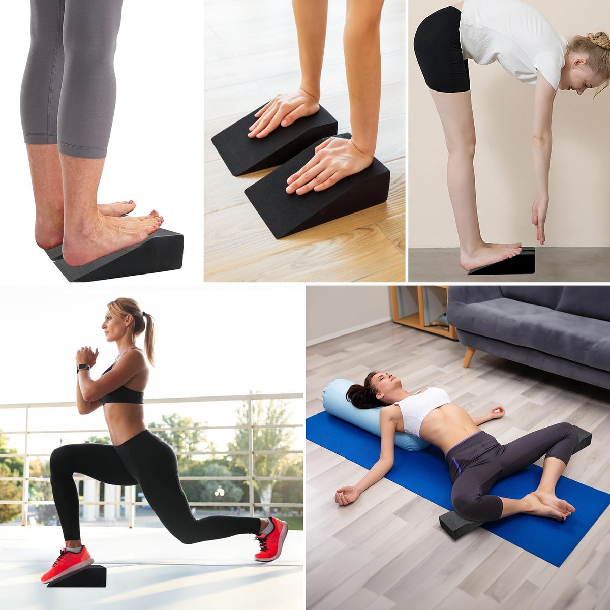 2 Pack Squat Wedge Blocks, Foot and Wrist Yoga Wedges