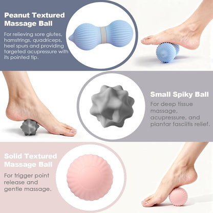 Silicone 3-Piece Massage Ball Set for Trigger Point Therapy