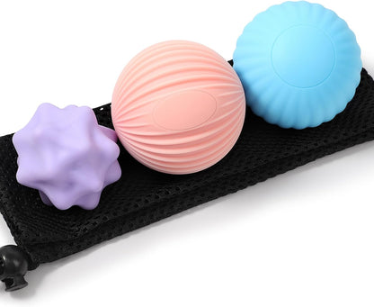 Silicone 3-Piece Massage Ball Set for Trigger Point Therapy