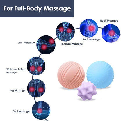 Silicone 3-Piece Massage Ball Set for Trigger Point Therapy