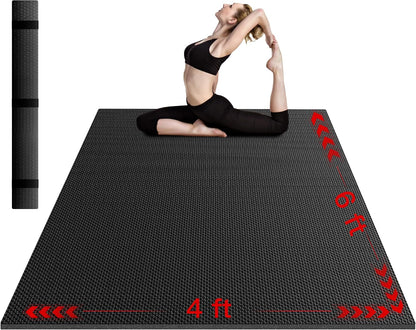 VTORY Extra Thick Large Exercise Mat, 8mm PVC Large Workout Mat 7x5/6x4