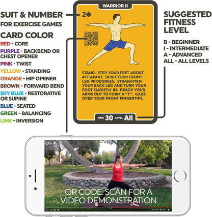 Yoga Exercise Cards: Designed by Certified Yoga Instructor.