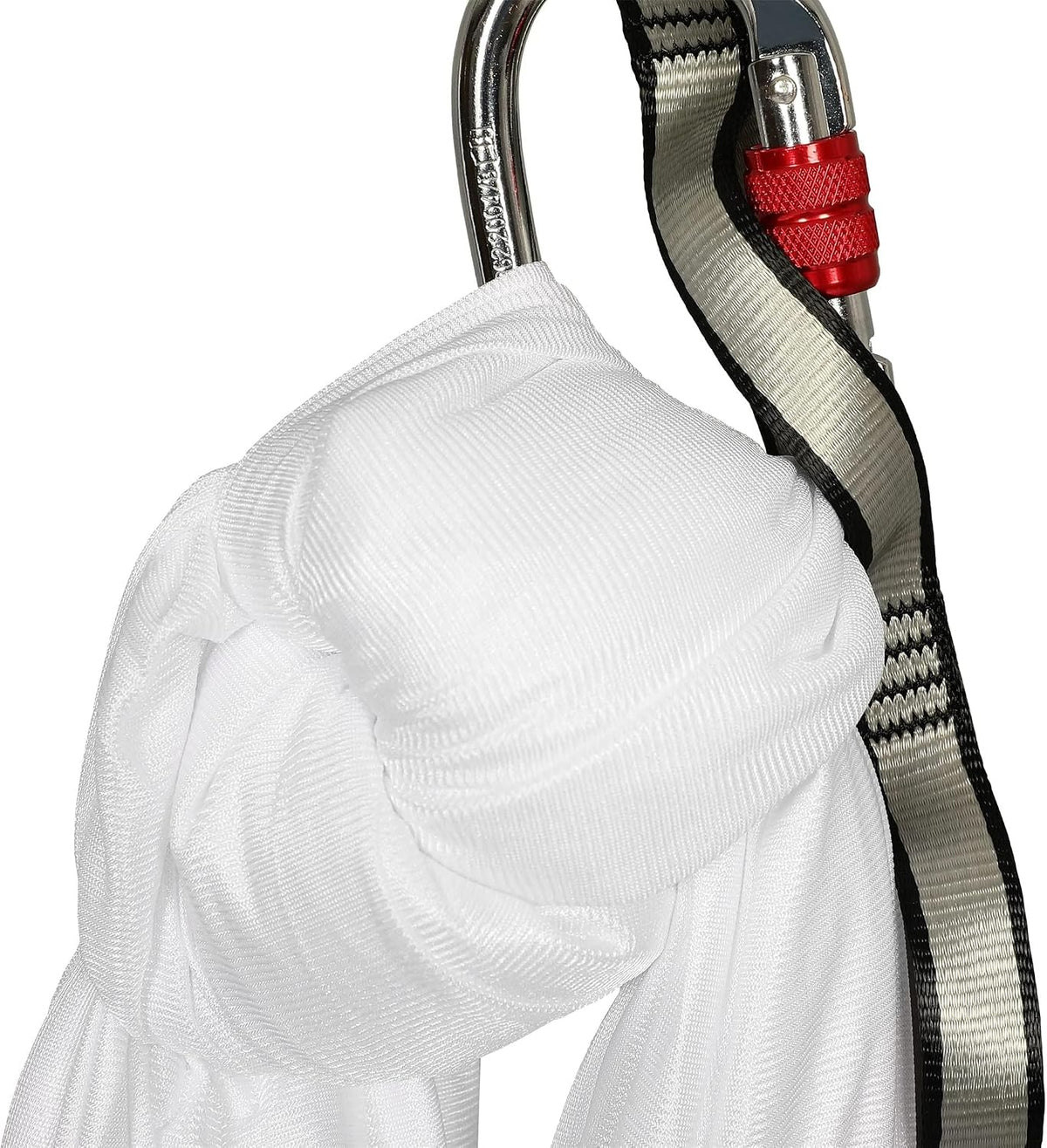 Aerial Silk Fabric Yoga Swing Kit For Fitness Yoga Inversions Flexibility Core Strength Dance White Nylon Fabric 6.6/13.1 Yards