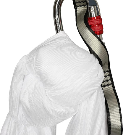 Aerial Silk Fabric Yoga Swing Kit For Fitness Yoga Inversions Flexibility Core Strength Dance White Nylon Fabric 6.6/13.1 Yards