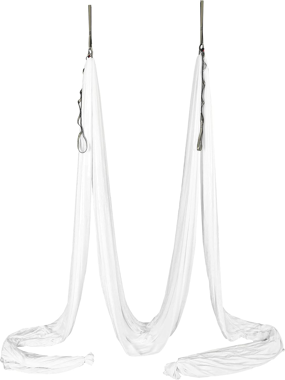 Aerial Silk Fabric Yoga Swing Kit For Fitness Yoga Inversions Flexibility Core Strength Dance White Nylon Fabric 6.6/13.1 Yards