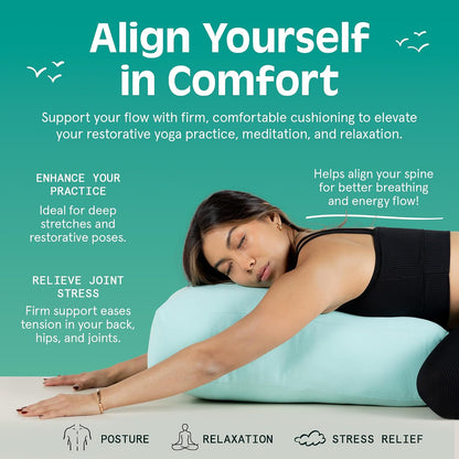 Sequoia Yoga Bolster Pillow, Meditation Cushion, Yoga Block