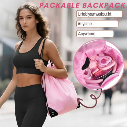 Pilates Kit for Home Workouts, Pilates Starter Kit for Women, Yoga Band, Pilates Equipment Ring and Ball Set & 5 Resistance Bands, Massage Balls, Core Sliders & Grip Socks