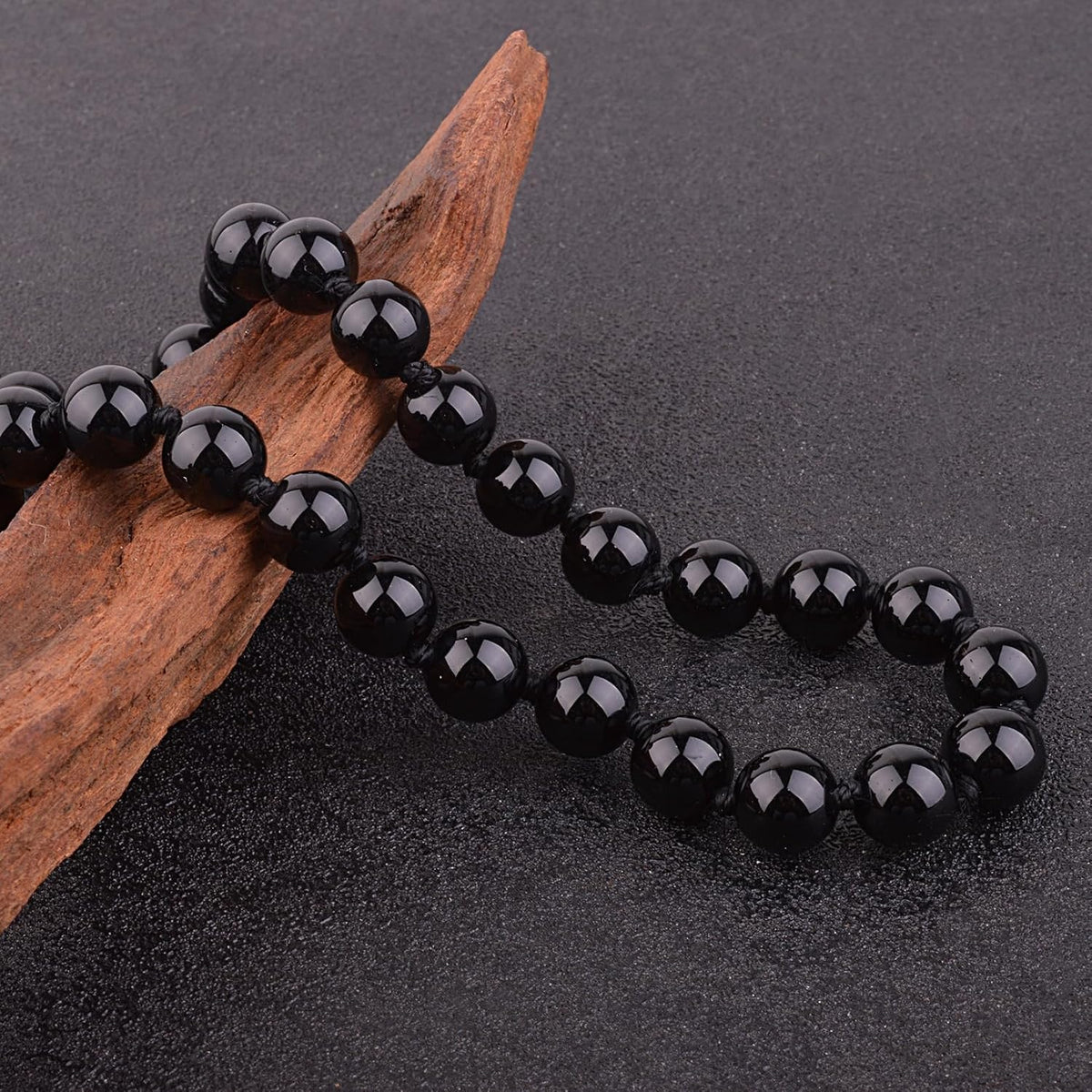 KIKILA Mala Beads 108 Natural Stone GemStones Japamala Yoga Meditation Hand Knotted Beaded Tassel Necklace for Women Men