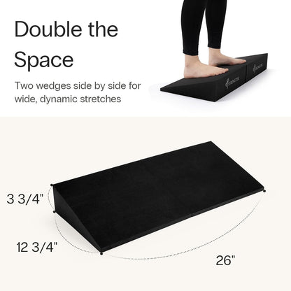 Yoga Wedge Blocks, XL Foam, 16.5°, 13 x 12.75 x 3.75 in, 2-Pack