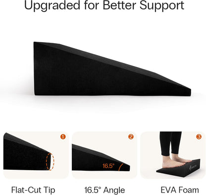 Yoga Wedge Blocks, XL Foam, 16.5°, 13 x 12.75 x 3.75 in, 2-Pack