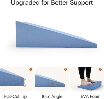 Yoga Wedge Blocks, XL Foam, 16.5°, 13 x 12.75 x 3.75 in, 2-Pack
