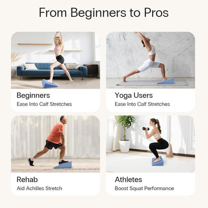Yoga Wedge Blocks, XL Foam, 16.5°, 13 x 12.75 x 3.75 in, 2-Pack